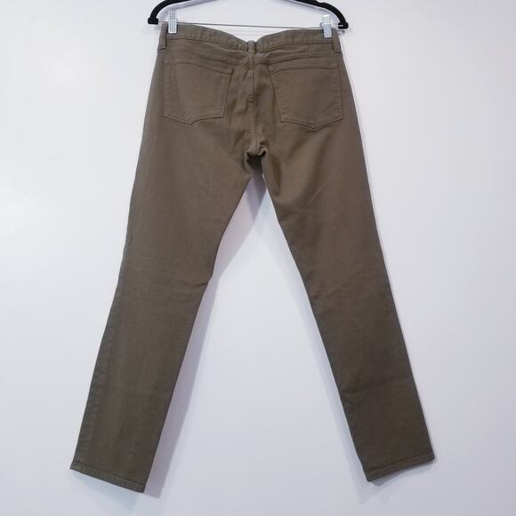 J. Crew Olive Green Toothpick Ankle Low Rise Jeans - Picture 3 of 13